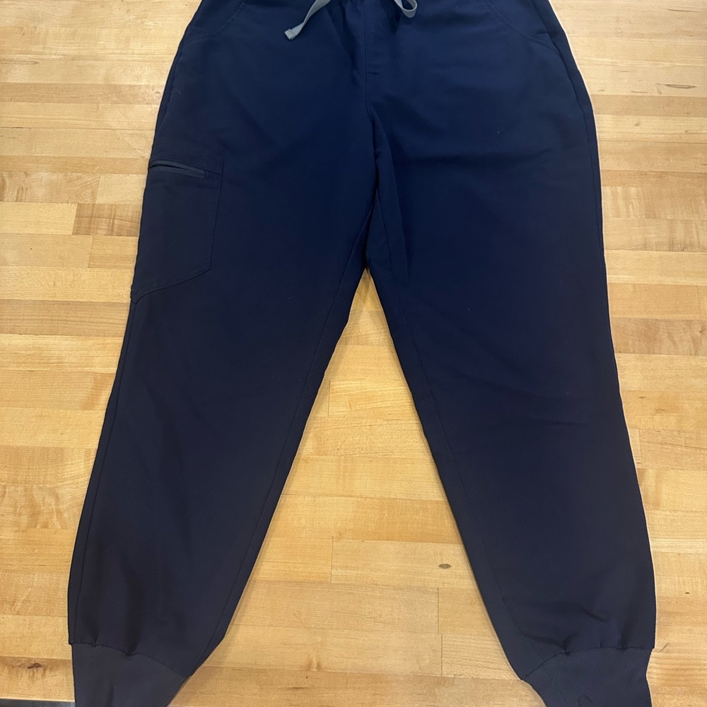 Figs Zamora navy L/P high waisted joggers